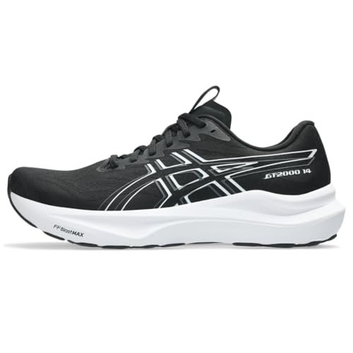 ASICS Men's GT-2000 14 Running Shoes, 12, Black/White