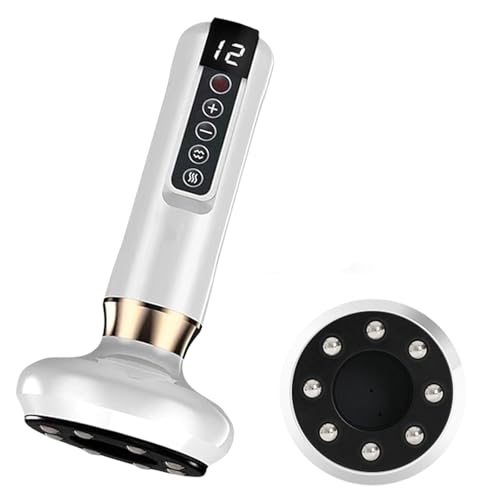 Nekozen Masajeador Anticelulítico, Masajeador Anticelulítico Reductor – Luz Roja & Termoterapia Infrarroja, 12 Niveles de Succión Ajustable, Portátil Recargable 20 dB (Blanco)