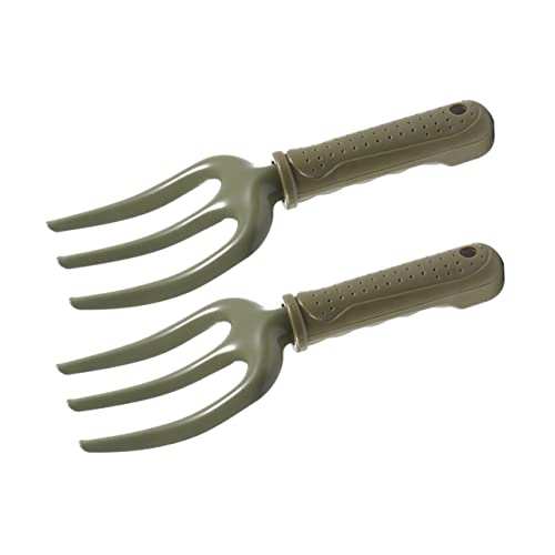 OFFSCH 2-Pack Iron Fork Gardening Hand Tool for Efficient Planting Weeding and Soil Mixing