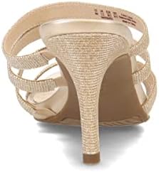 LifeStride Womens Marquee Strappy Heeled Sandal, Gold Shimmer, 9 Wide US | Image 4