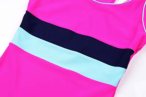 Image of Uhnice Girls Swimsuit Two Piece Tankini Swimwear with Boyshort
