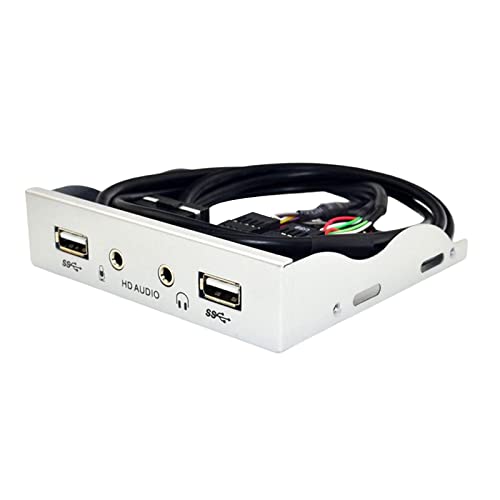 Adaptador de Bahía de Disquete USB 2.0 con Panel de Extensión de Audio de Hierro ARGÉN
