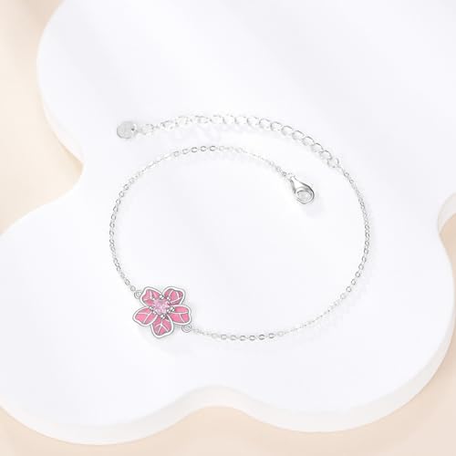 Bracelet en argent sterling 925 avec fleurs de cerisier ONEFINITY - 4