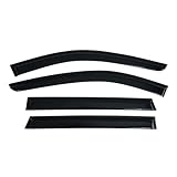 IKON MOTORSPORTS Window Visor fits 2014-2017 Nissan Rogue SV & SL | Acrylic Unpainted Black