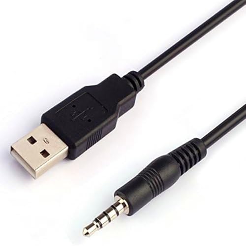 HUCAYD Cable adaptador de audio AUX macho de 3,5 mm a USB 2.0 macho, cable de carga, reproductor de MP3 y cualquier otro dispositivo, conector de 20 cm