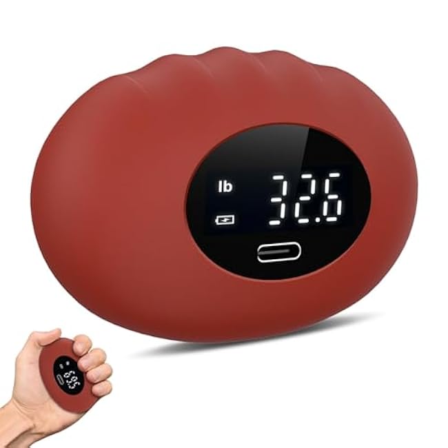 LOFICOPER Grip Strength Tester, Up to 396lbs/180kg Digital Hand Dynamometer, Grip Strength Measurement Meter with Counting, LED Display, Hand Gripper Strengthener for Sport Home School