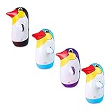 STOBOK Stehaufmännchen Pinguin Aufblasbarer Boxsack 4 Stücke PVC Pinguin Figuren Boxsäcke Stand Kinder Fitness Spielzeug Geburtstag Weihnachten Party Festival Geschenkidee