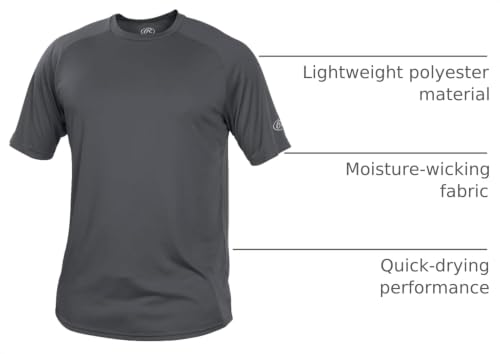 Image of Rawlings | Men's Athletic Tech Short Sleeve Shirt | Adult Sizes | Multiple Colors