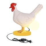 Chicken Egg Lamp, Funny Chicken Butt Night Light with Egg, Lifelike Rooster Lamp with Bulb, 3D Chicken Lights for Easter, Christmas, Birthdays Various Festivals Gift- White