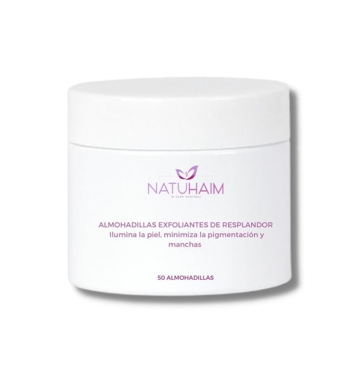 Natuhaim almohadillas de resplandor, elimina manchas, exfolia la piel y mejora el acne.
