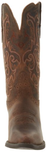Justin Boots Women's Stampede Collection 12" Boot Narrow Rounded Toe Western Rubber Outsole,Tan Puma Cowhide,7 B US