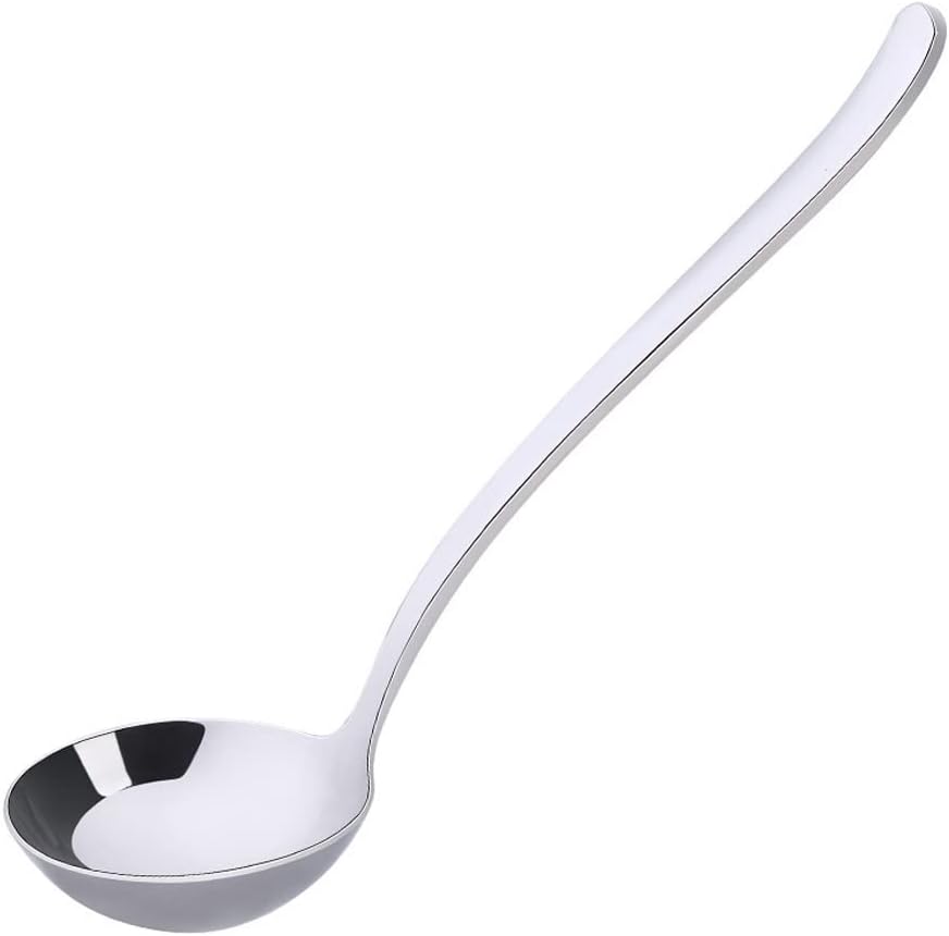 GLigeT Tablespoons 4 Piece Set - 8.5-Inch Serving Ladle, Gravy Ladle, Sauce Ladle Kitchen Ladle Mirror Polishing Process Serving Spoon, Dingzhebo2022