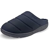 [デクト] サンダル メンズ モック サボ 厚底 撥水 キルティング加工 軽量 2368 (ブラック,L)