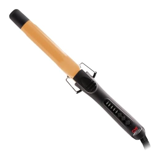 CHI Tourmaline Ceramic Curling Iron with Adjustable Temperature, 1″ Barrel
