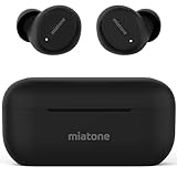 MIATONE Austin - Bluetooth 5.1 Wireless Earbuds with Rubber Oil Coating Charging Case 40H Playtime in-Ear Stereo Bass Sound Earphones Built-in Mic Sports Headphones - Black