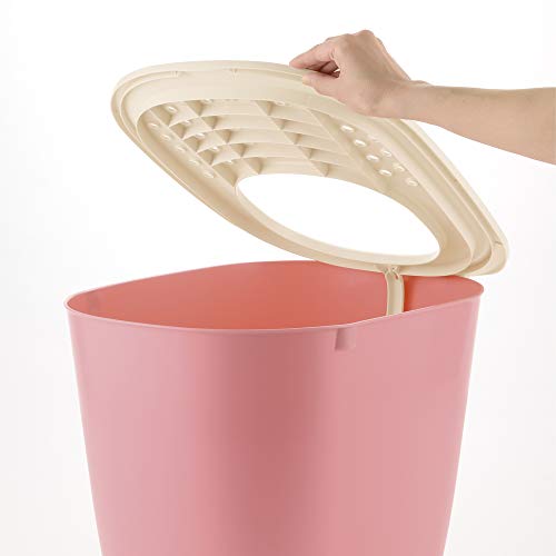 Caja sanitaria cerrada para gato rosa salmón miniatura 4