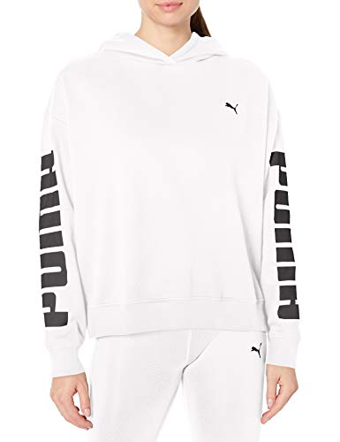PUMA Women's Rebel Hoodie, White, M