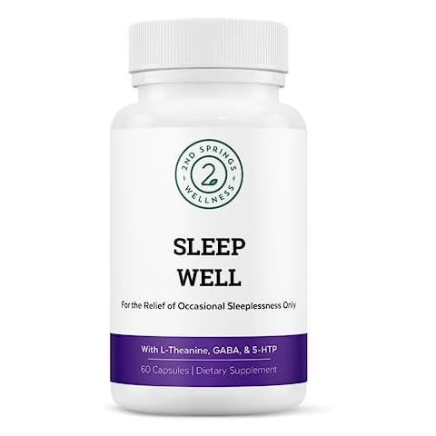 2nd Springs Sleep Well Calmness & Relaxing Support Formula - Powerful Blend with Magnesium, L-Theanine, GABA, and Melatonin - Enhances Relaxation + Promotes Healthy Sleep Patterns - 60 Capsules Cover