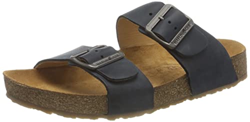 Image of HAFLINGER Andrea Elegant Leather Sandals with Rubber Sole and Cork Latex Footbed Unisex