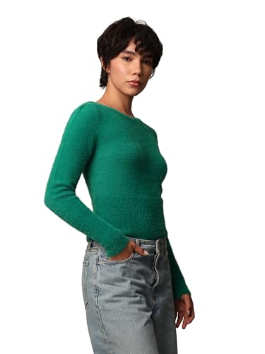Image of Only Women's Nylon Blend Round Neck Sweater