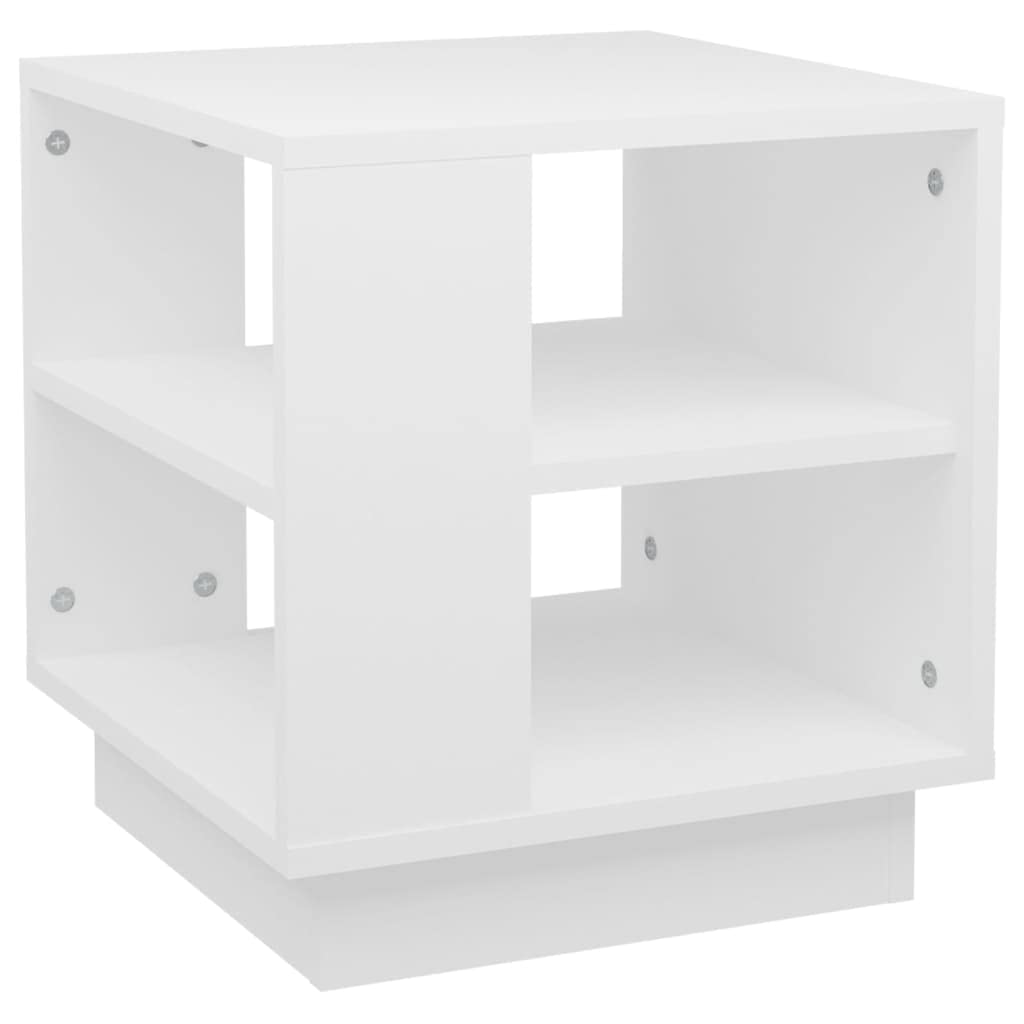 vidaXL Coffee Table Couch Side Accent Living Room End Coffee Tea Table Indoor Home Furniture with Compartment White Engineered Wood โ image 1