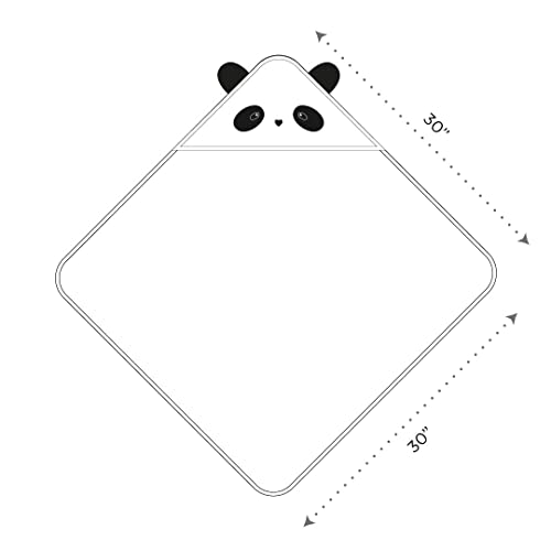 Image of Masilo 100% Cotton Hooded Towel /Ideal for Babies 0-18months / Luxurious and Super Absorbent Baby Towel /Infant to Toddler Wrap Towel with Hood /Soft, Lightweight and Breathable /Panda /White