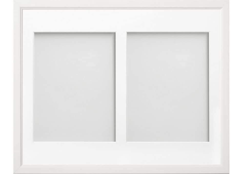 Frame Company Drayton Multi Aperture Photo Frame, White, 14x11 for 8x6 inch (x2)