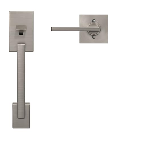 Image of SCHLAGE Century Lower Half Entry Handleset, Latitude Lever, Satin Nickel