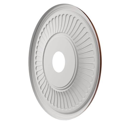 Image of 19 inchOD x 3 1 /2 inchID x 1 inchP Berkshire Thermoformed PVC Ceiling Medallion (Fits Canopies up to 8 3 /8 inch), Bright Coat Dark Bronze