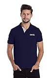 95 % coton, 5 % élastique. Polo stretch à manches courtes pour homme - Gris - Large