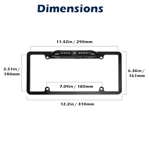Image of Backup HD Camera Frame License Plate Rear Night Vision Waterproof Compatible with Sony Car Radio XAV-AX150 XAV-9500ES XAV-AX3200 XAV-AX5000 XAV-AX5600 XAV-AX7000 XAV-AX8000 Black