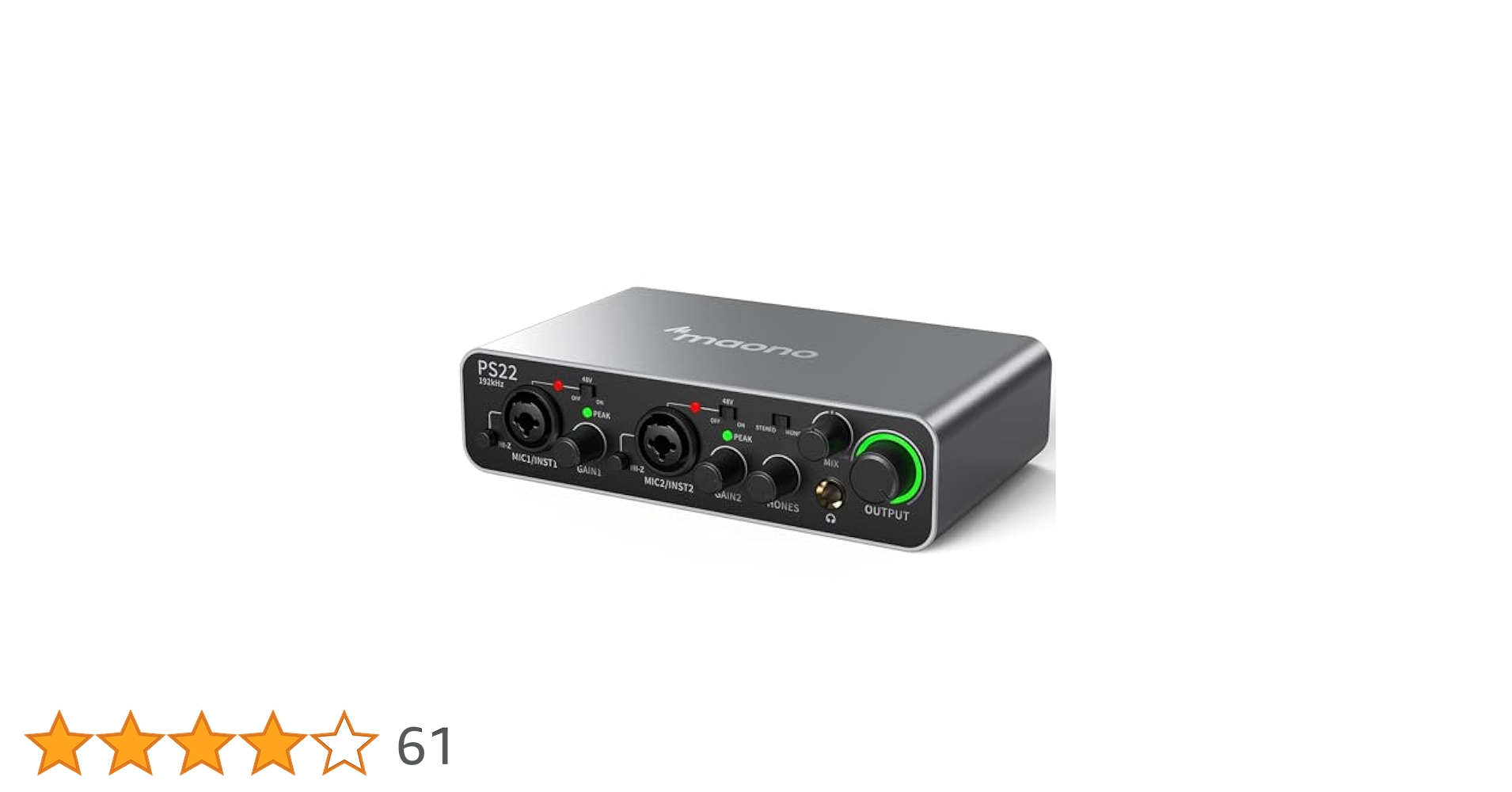 Amazon.co.jp: MAONO USBオーディオインターフェース 60dB Pro