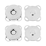 MIDELONG 12 Sets Plum Magnetic Snaps Buttons, Magnetic Purse Closures Fasteners Magnetic Button Clasps Snaps for Purses Bags Clothes Handbags Scrapbooking Sewing DIY Craft (14mm,Silver)
