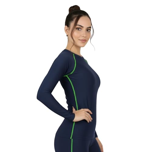 Image of NINQ Women's Long Sleeve Compression T-Shirt for Gym, Running, Yoga & Sports Wear