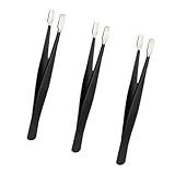 SHINEOFI 3pièces Pinces à Épiler Multifonctions Acier Inoxydable Pour Faux Cils Timbres Et Photos Outil Léger Pour Pose Et Ajustement Extensions