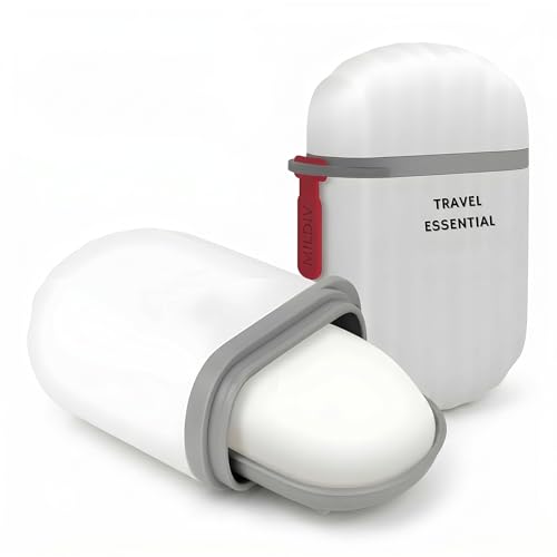 Image of MILDIV Leak-Proof Travel Soap Box with Secure Lid - Portable Soap Holder, Durable Plastic Case, Compact Design, Multipurpose Storage (Pack of 2)
