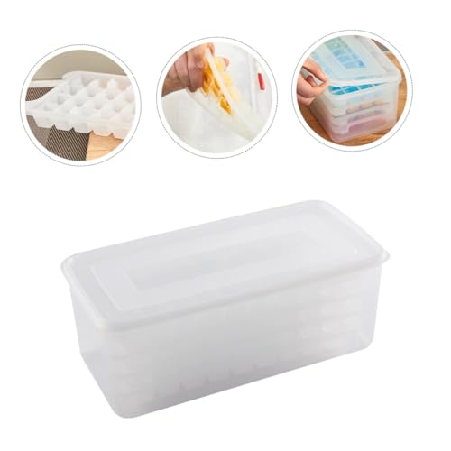 Molde cuadrado transparente para cubitos de hielo con tapa miniatura 5