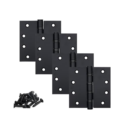 Stainless Steel Matte Black 4 inch Door Hinges,Interior Door Hinge，Heavy Duty Exterior Door...
