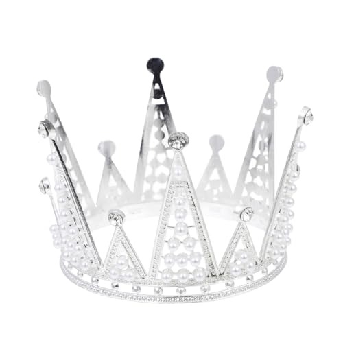 PACKOVE Decoración Para Tarta De Cumpleaños Adorno Para Tarta Con Forma De Decoración Para Fiesta Con Perlas Perladas Tiara Con Perlas Decoración Para Tarta Con Forma De