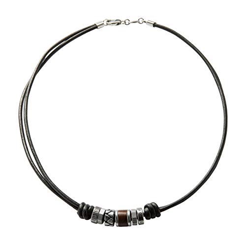 Fossil Herren Kette Leder Herren Armband Rondeln – Ansicht 2