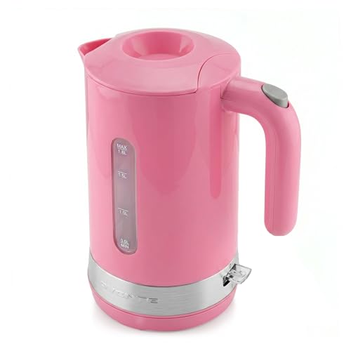 Image of OVENTE 1.8L Electric Kettle, BPA-Free with Easy-Fill Lid, Pink KP413P | 1500W Fast Boiling Water Heater, Auto Shut-Off, Boil-Dry Protection, 360 Swivel Base, Clear-View Window, Removable Filter