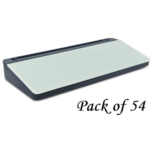 Image of ALKOSIGN Desktop Whiteboard (BLUE) + (1 Marker and 1 Duster) (PACK OF 54) Compartment Stationery Storage with Notepad, Multi-Function Storage Box, Desk Organizer, Glass Writing board Cover