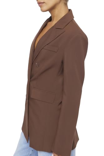 Forever 21 Women's Notched Double-Breasted Blazer2