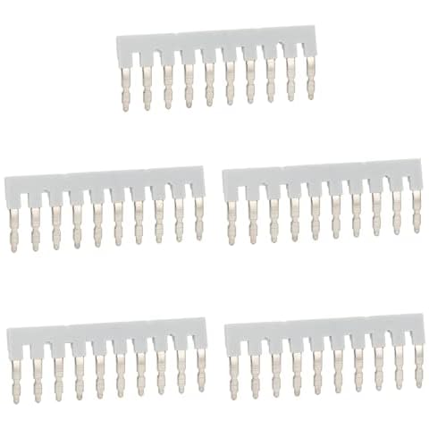 5PCS Terminal Press Fit Jumper DIN Rail Terminal Block Press Fit Jumper Din Rail Terminal Blocks Center Suitable for UK 2.5B UK5N UDK4 UKK5 Cover