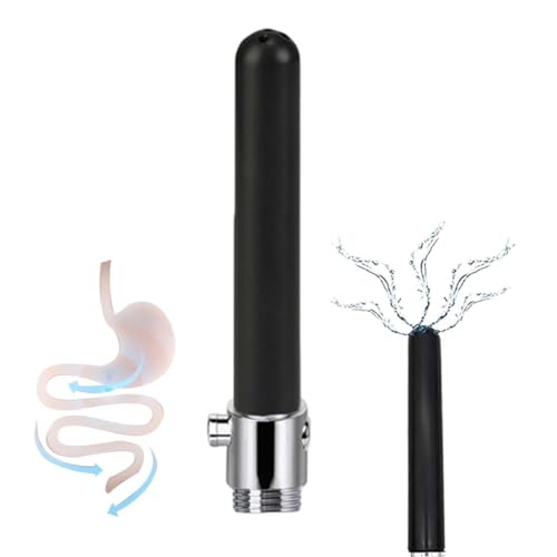 JUGUTA Lavativa, 1 Pieza, Boquilla De Ducha Para Limpieza Anal, 5 Orificios, Color Negro, 13Cm Largo.