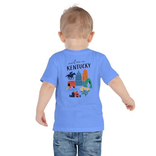 Toy Fan TV Kentucky Toddler T-Shirt – Colorful State Landmark Tee with Horse and Barn Art2