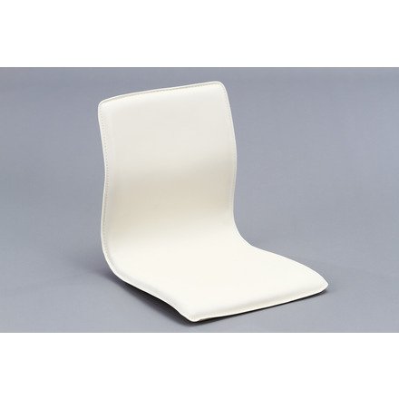 DP Grifería 2 x 16040 + 16001 – Pack 2 sgabelli con base in cromo e seduta quadrato color crema (finta pelle)