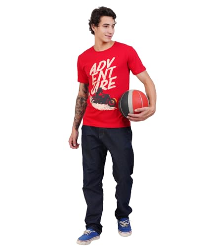 Image of Men's Super Combed Cotton Round Neck Half Sleeve T-Shirt | Soft Breathable Cotton Fabric | Stylish Comfortable Wearfor Men | Quality Regular Fit