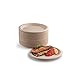 100 Stück super starre Pappteller, 100 % biologisch abbaubar und kompostierbar, umweltfreundlicher, strapazierfähiger, recycelbarer Essteller, perfekt für Picknicks, Grillabende (17,8 cm)
