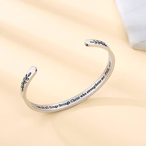 Confirmation Gifts For Teenage Girl First Communion Gifts For Girls Teens Baptism Bible Verse Jewelry Religious Christian Bracelets For Women Graduation Christmas Inspirational Spiritual Cuff Easter #TOP2